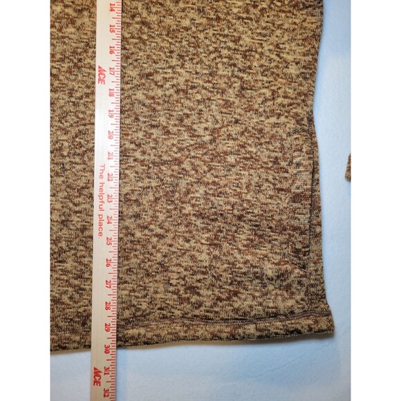 Eddie Bauer Sweater Snap Button 1/4 Zip Henley Brown Fleece Pullover Mens 2XL - Picture 8 of 8